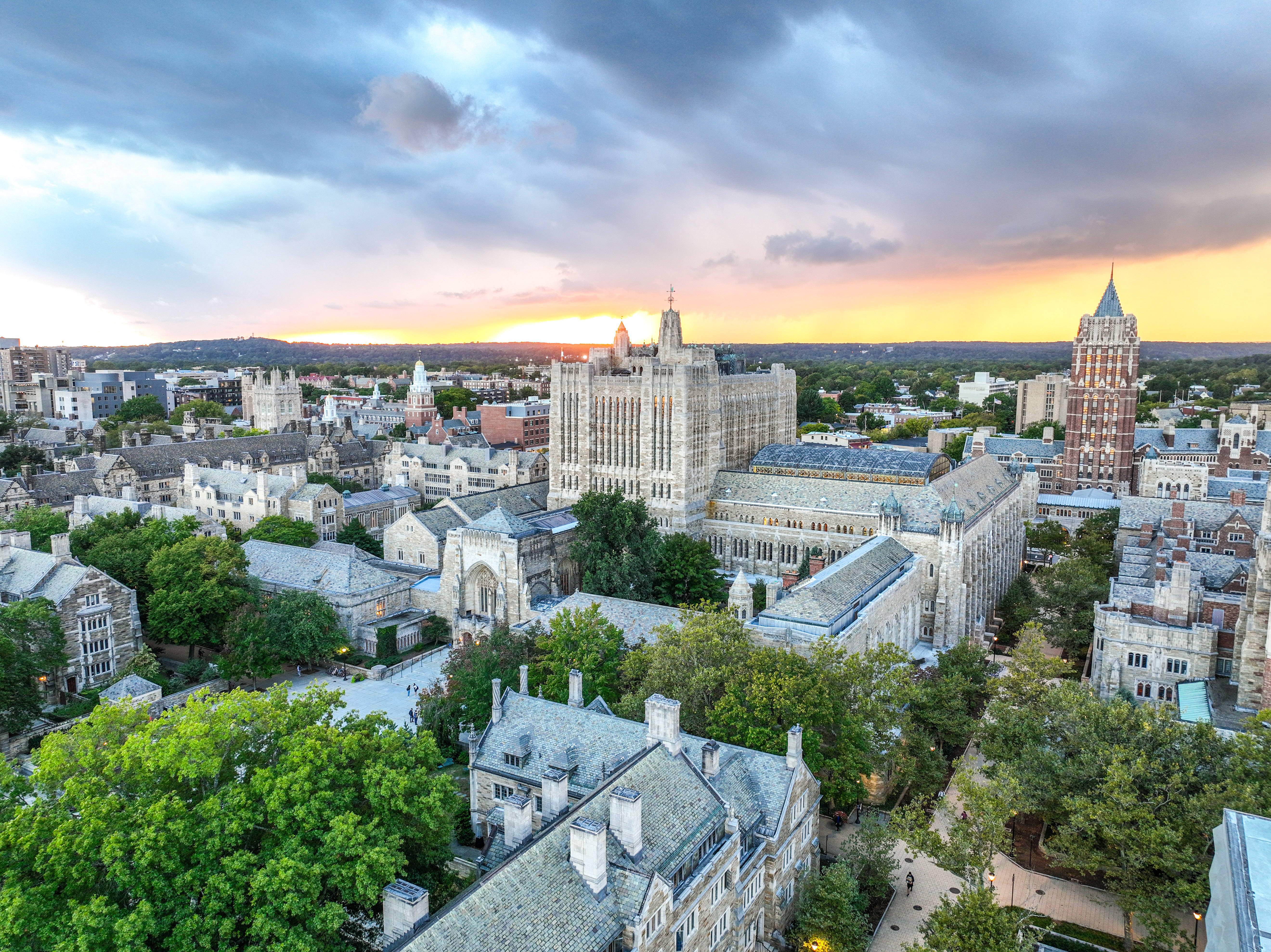 Arial view of Yale University