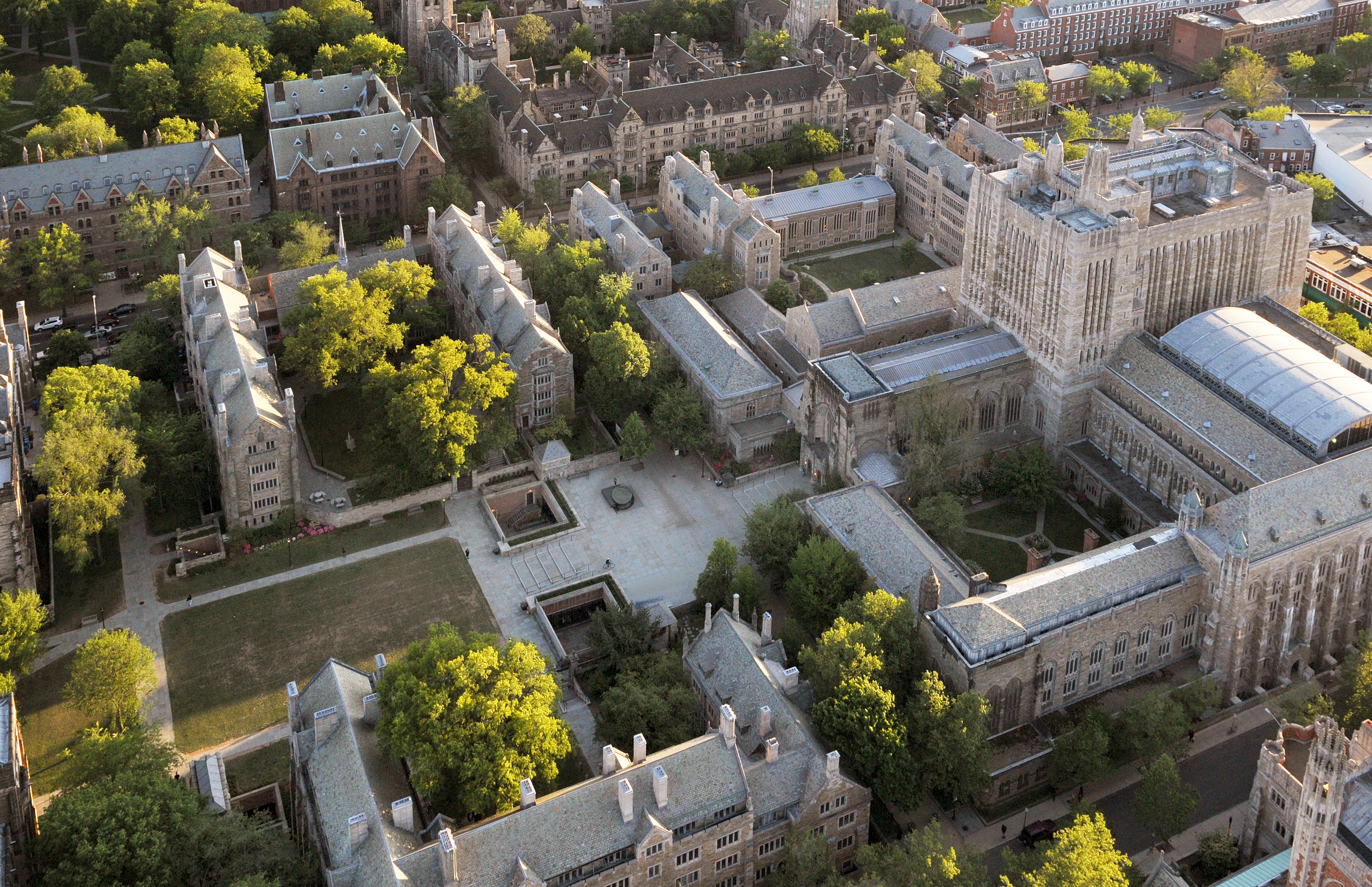 Spring on Cross Campus Arial