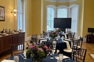 Betts Parlor dinner setup IARU