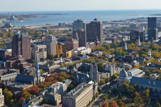 Arial view of New Haven