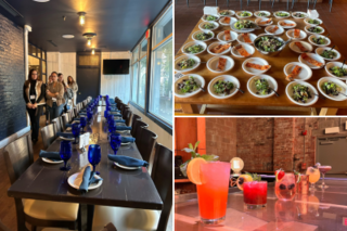 New Haven Culinary Scene: table settings, drinks, and food on plates