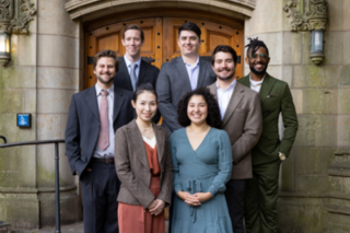 Professor Marla Geha (front row, far left), Jeremy Bradford (back row, far left), and the REVU Class of 2023 All photos by Robyn Lisone