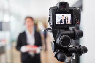 Camera recording person