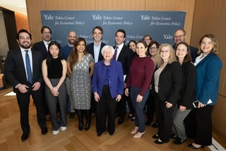 Group picture of students and Faculty with Secretary Yellen 