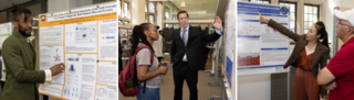 REVU instructors and participants, pointing at graphics and text on various presentations